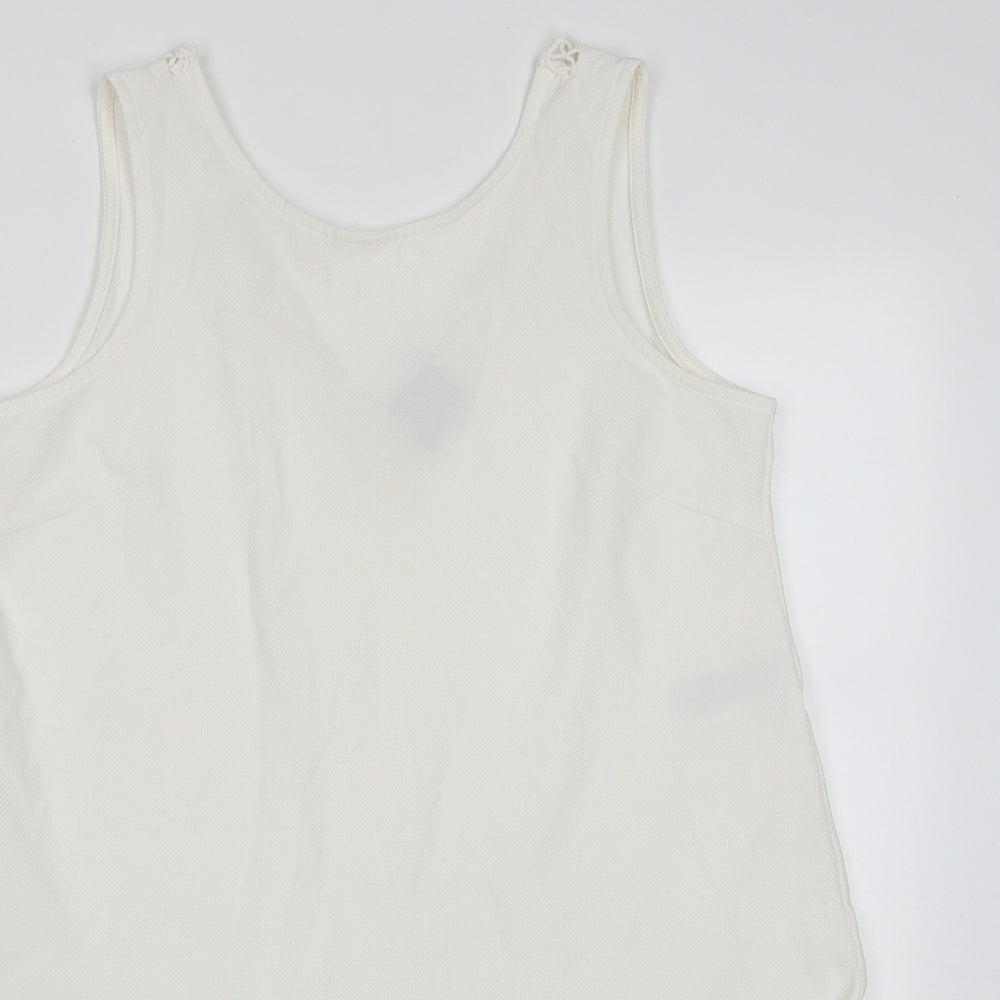 VERO MODA Womens White  Polyester A-Line  Size M  Round Neck Pullover