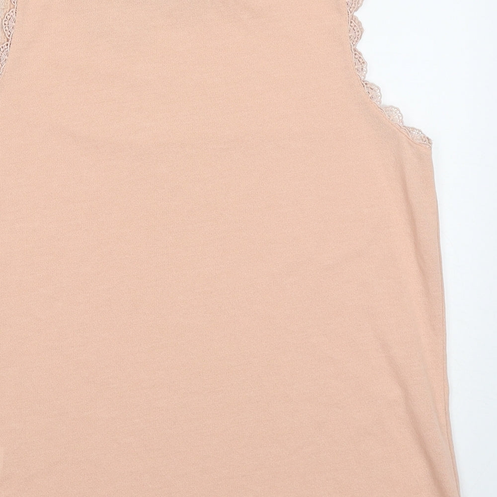 Womens UK Size 10 Topshop Pink Basic Tank