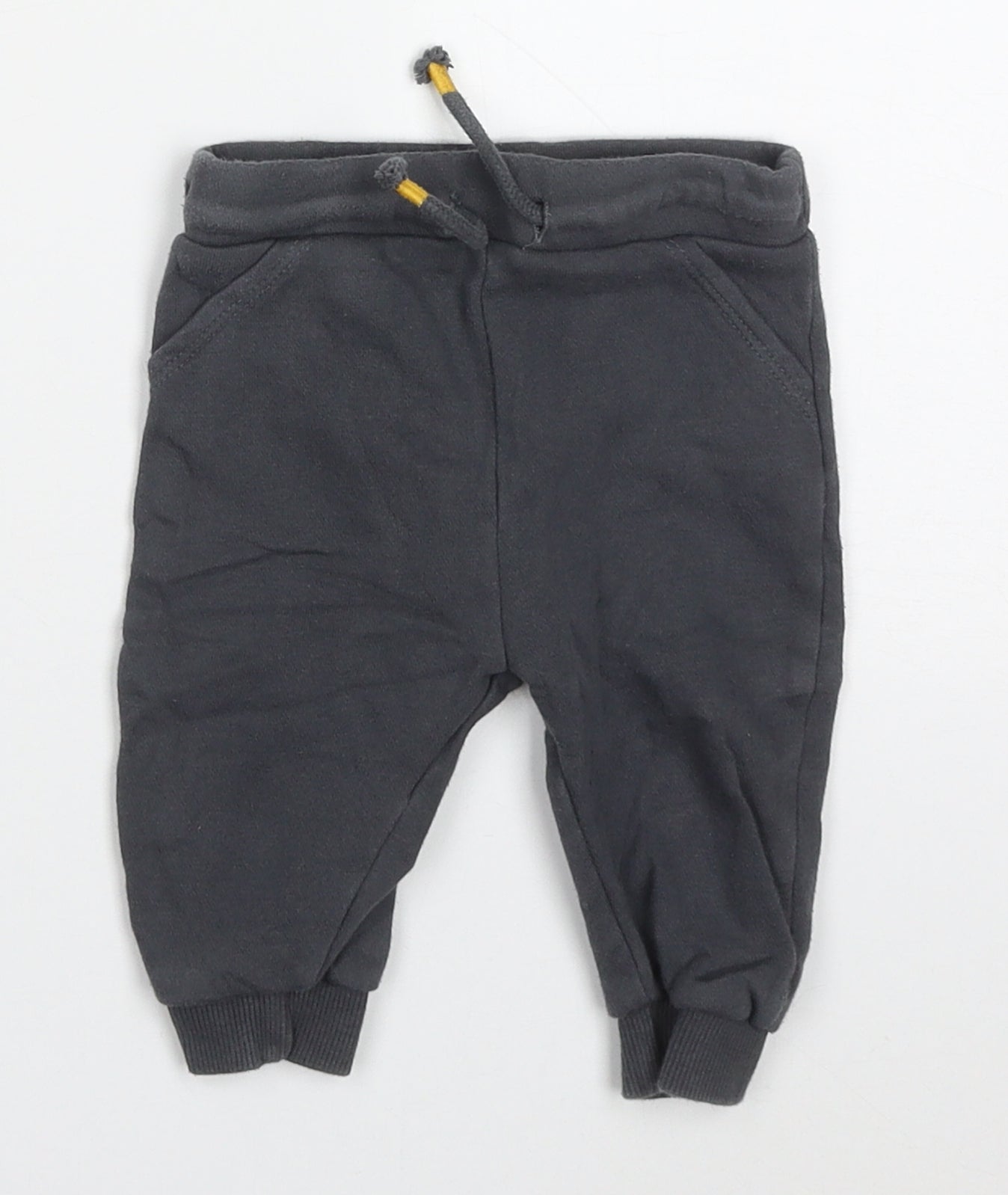 F&F Boys Grey  Cotton Sweatpants Trousers Size 3-6 Months  Drawstring