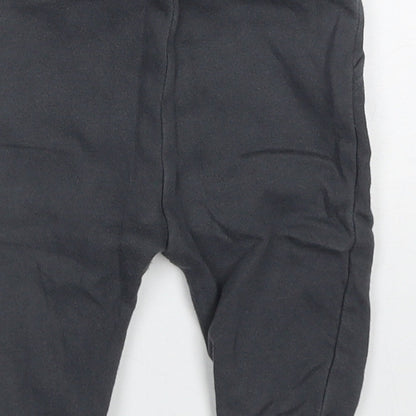 F&F Boys Grey  Cotton Sweatpants Trousers Size 3-6 Months  Drawstring