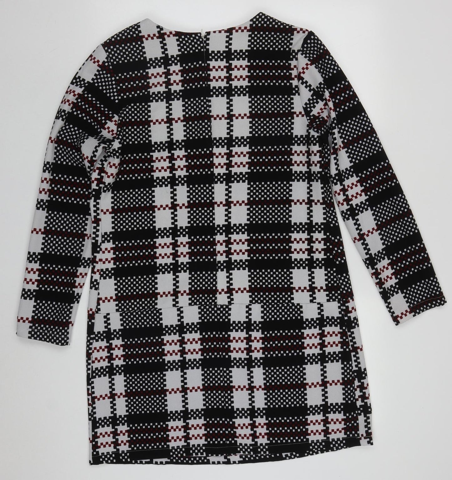 Atmosphere Womens Multicoloured Check Polyester Shift  Size 14  Round Neck Pullover