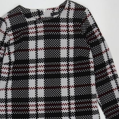 Atmosphere Womens Multicoloured Check Polyester Shift  Size 14  Round Neck Pullover