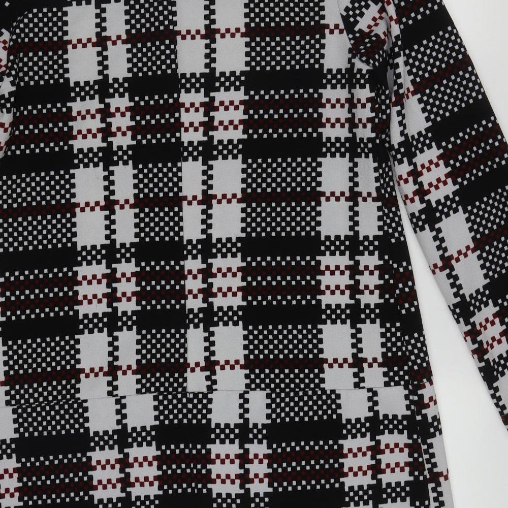 Atmosphere Womens Multicoloured Check Polyester Shift  Size 14  Round Neck Pullover