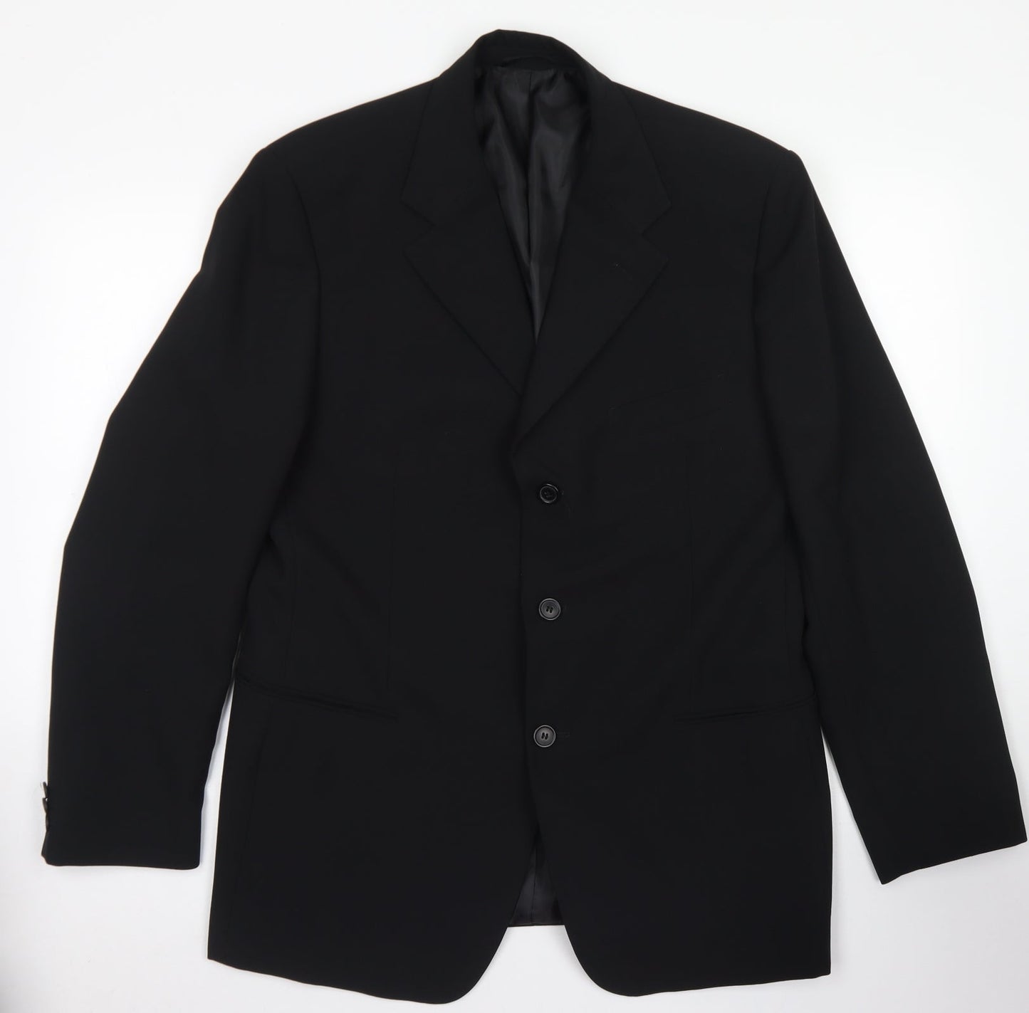 Mens UK Size 38 Savatini Regular Black Suit Jacket
