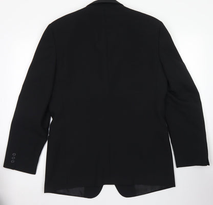 Mens UK Size 38 Savatini Regular Black Suit Jacket