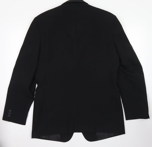 Mens UK Size 38 Savatini Regular Black Suit Jacket
