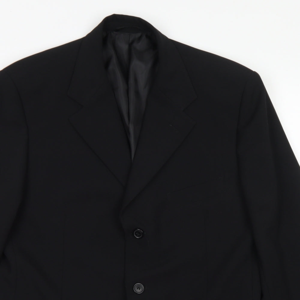 Mens UK Size 38 Savatini Regular Black Suit Jacket