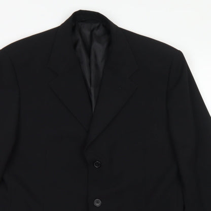 Mens UK Size 38 Savatini Regular Black Suit Jacket