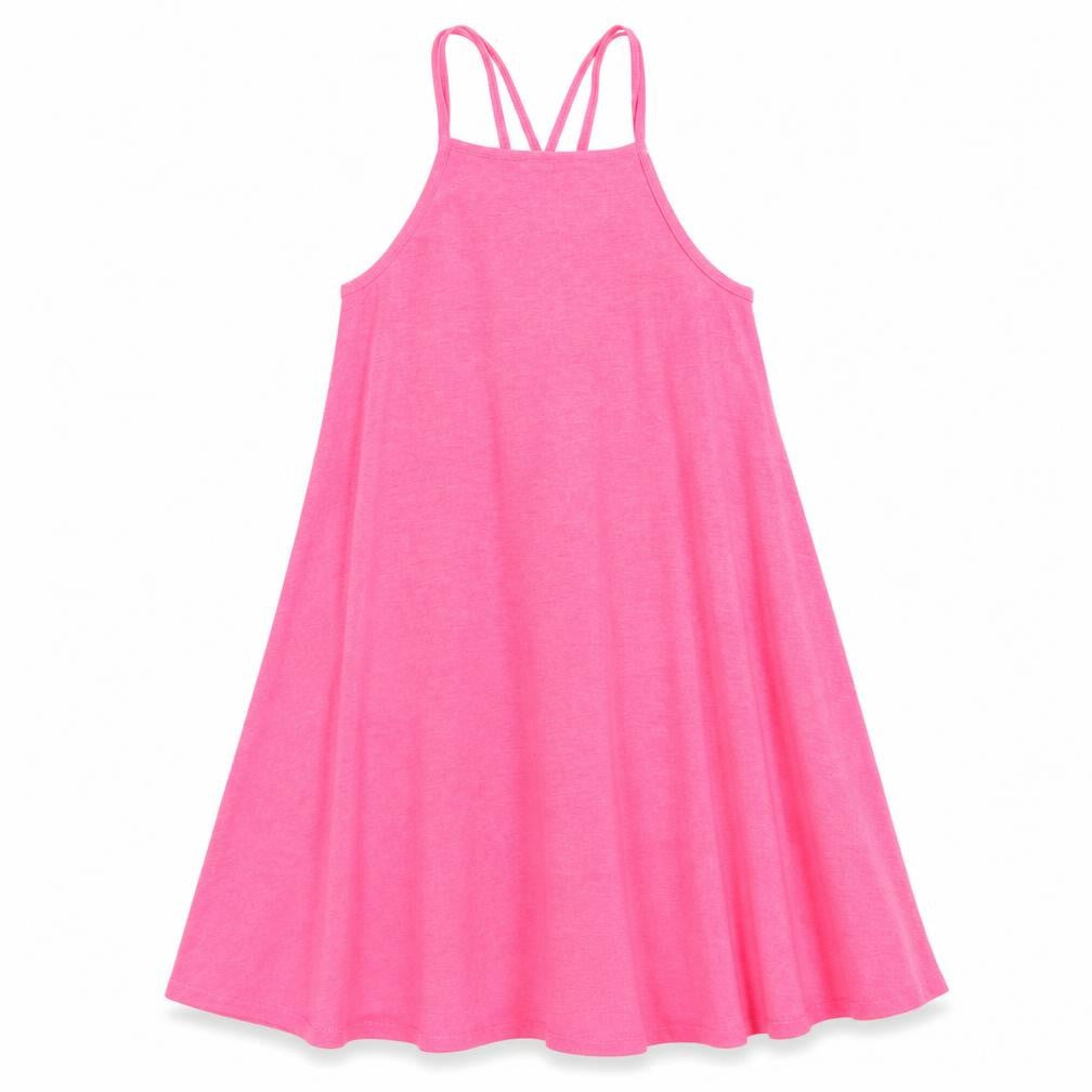 Front view of Tu girls’ pink polyester trapeze & swing, size 9, years square neck