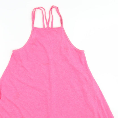 TU Girls Pink  Polyester Trapeze & Swing  Size 9 Years  Square Neck