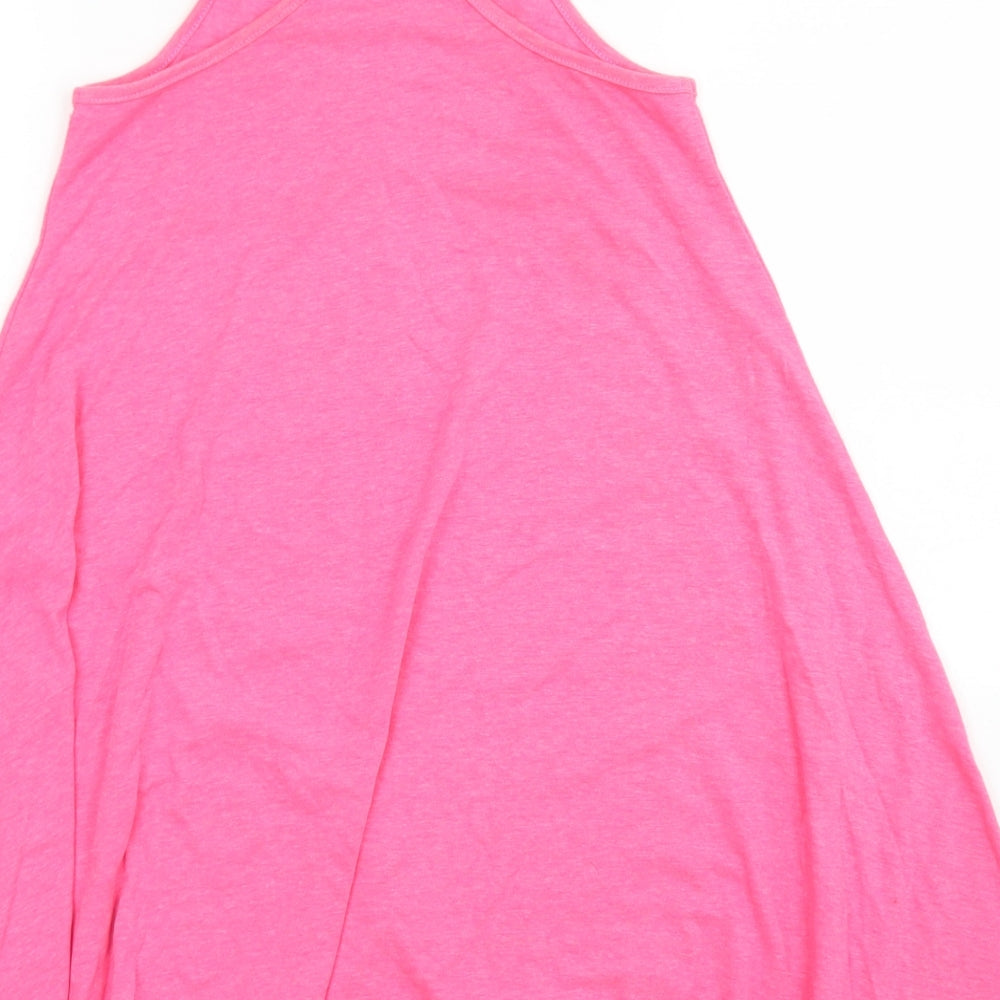 TU Girls Pink  Polyester Trapeze & Swing  Size 9 Years  Square Neck