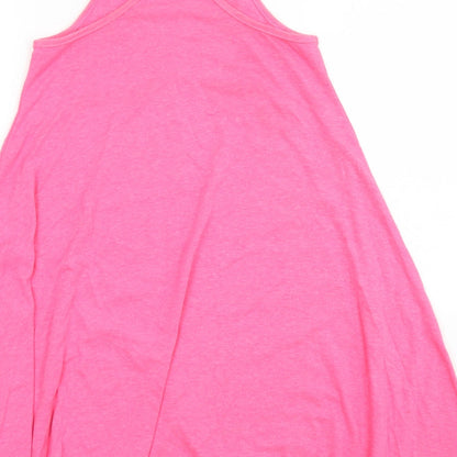 TU Girls Pink  Polyester Trapeze & Swing  Size 9 Years  Square Neck