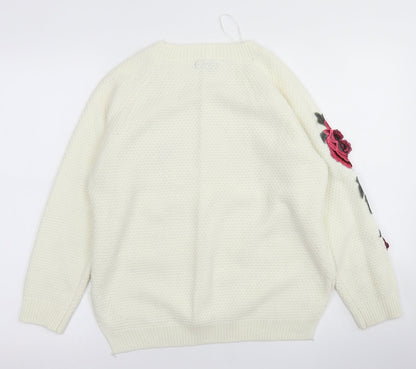 Womens UK Size S Paramour Ivory Pullover Jumper
