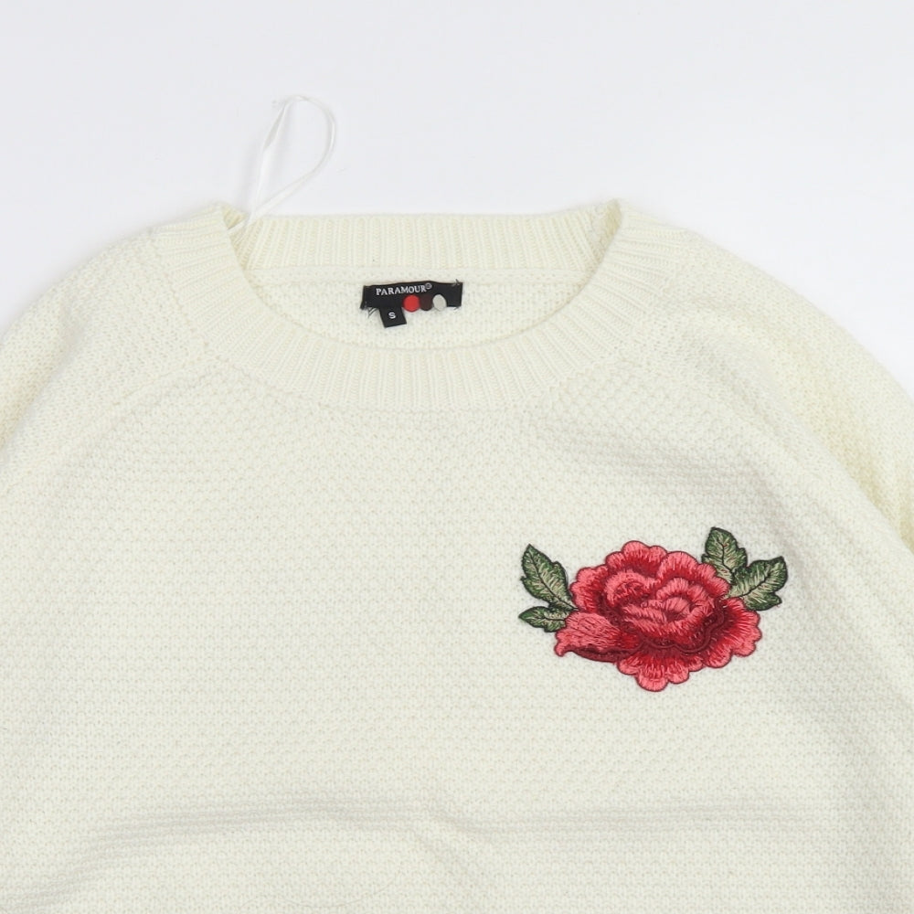 Womens UK Size S Paramour Ivory Pullover Jumper