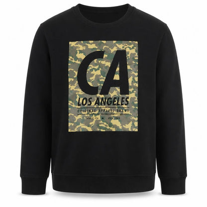 Front view of Rebel boys’ black polyester pullover sweatshirt, size 12-13, years
