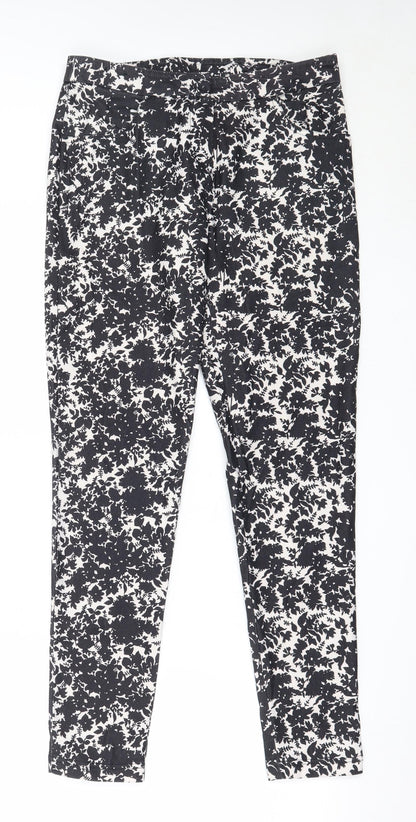 Womens UK Size 8 New Look Regular Fit Capri Black Trousers