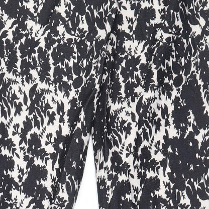 Womens UK Size 8 New Look Regular Fit Capri Black Trousers