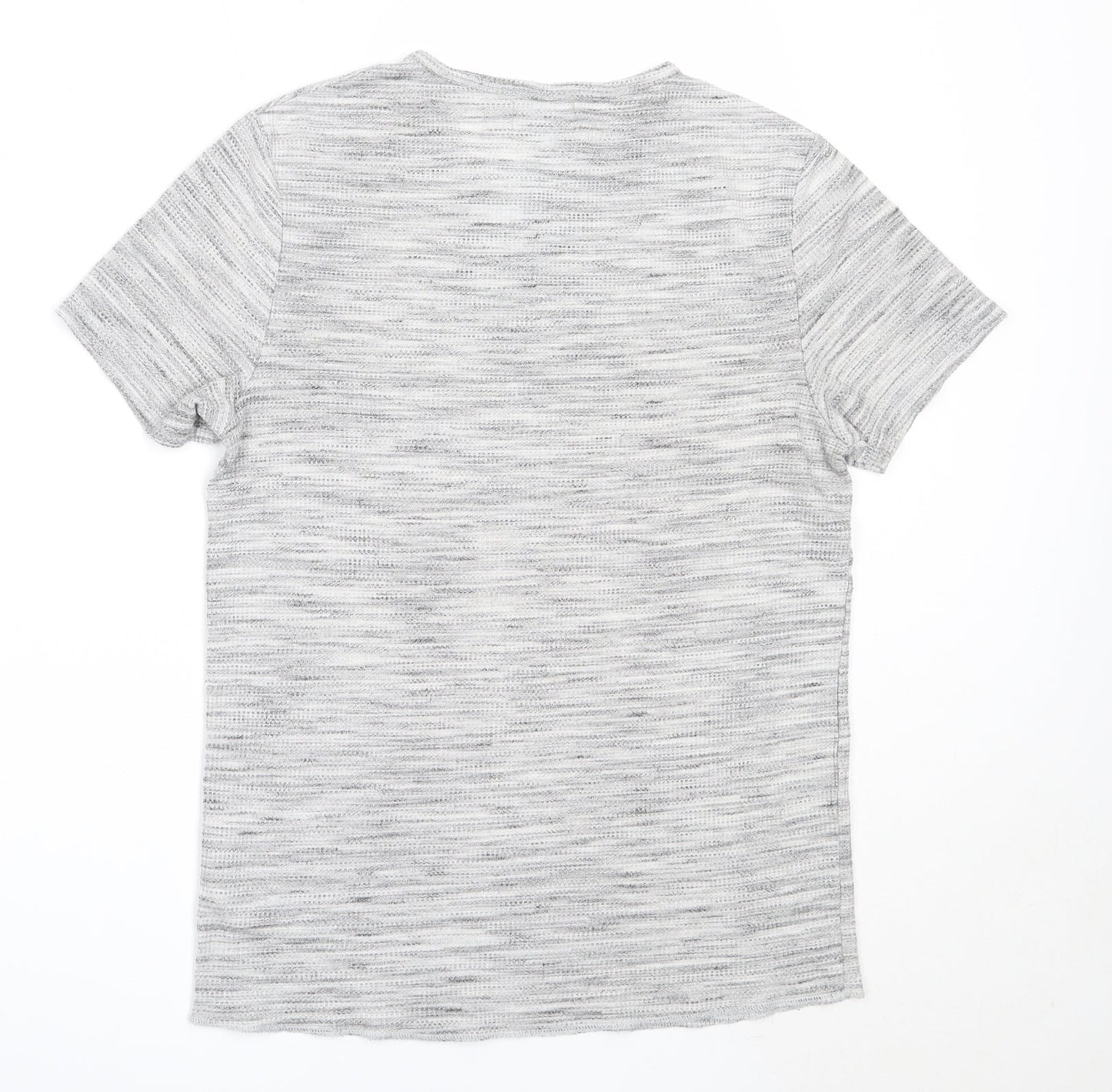 Topman Mens Grey  Polyester  T-Shirt Size XS Round Neck