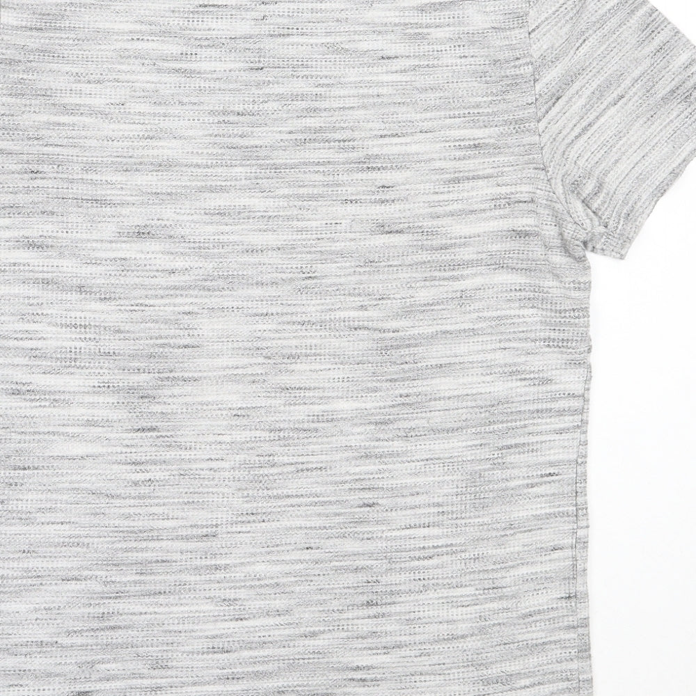 Topman Mens Grey  Polyester  T-Shirt Size XS Round Neck