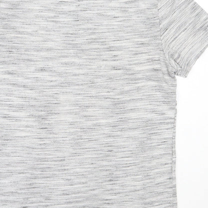 Topman Mens Grey  Polyester  T-Shirt Size XS Round Neck