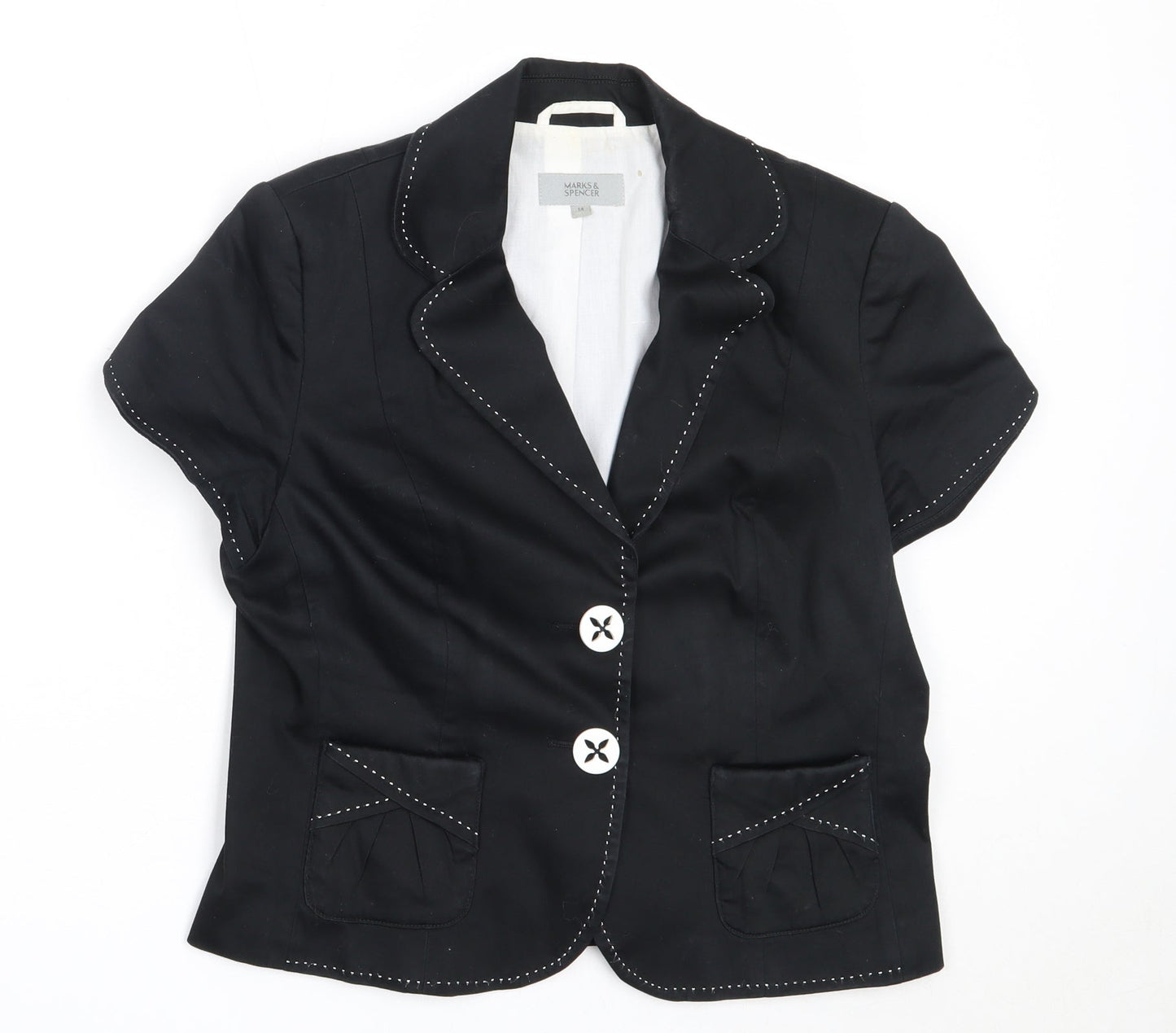 Womens UK Size 14 Marks and Spencer Black Jacket
