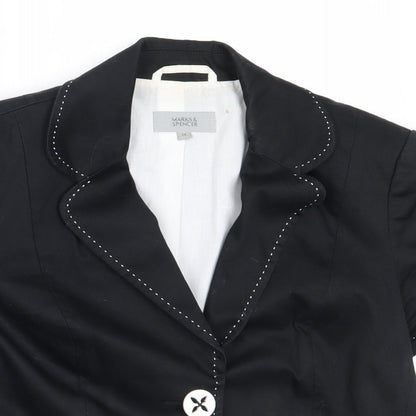 Womens UK Size 14 Marks and Spencer Black Jacket
