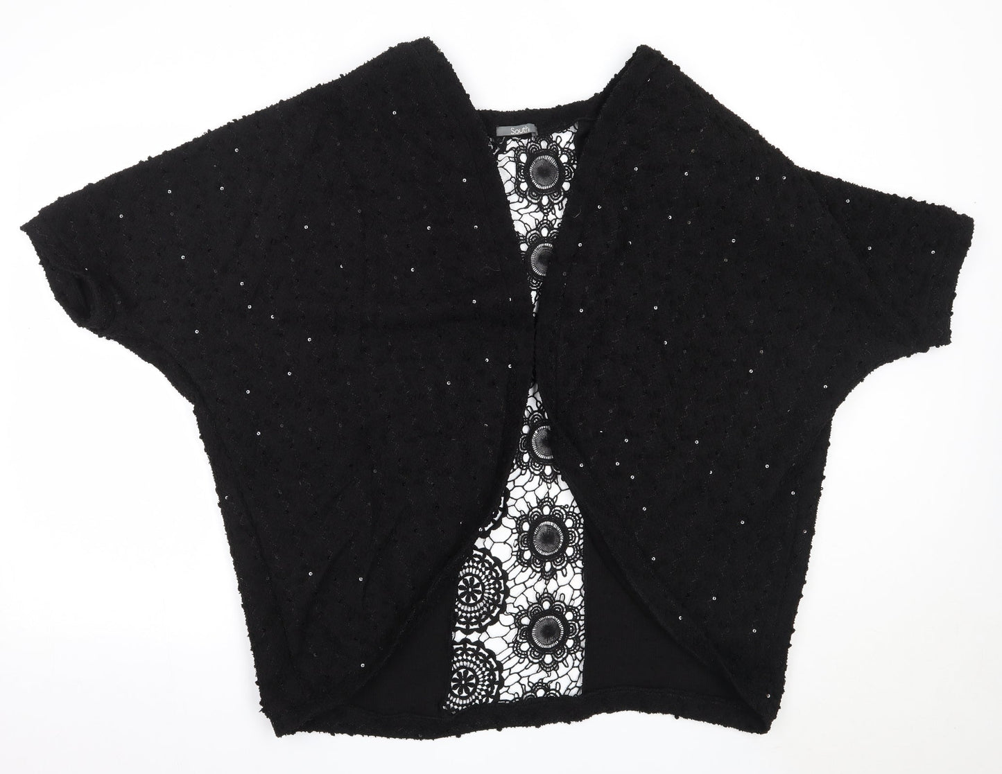 Womens UK Size 16 South Black Cardigan Jumper