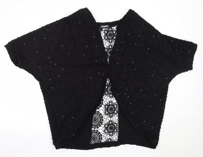 Womens UK Size 16 South Black Cardigan Jumper