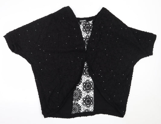 Womens UK Size 16 South Black Cardigan Jumper