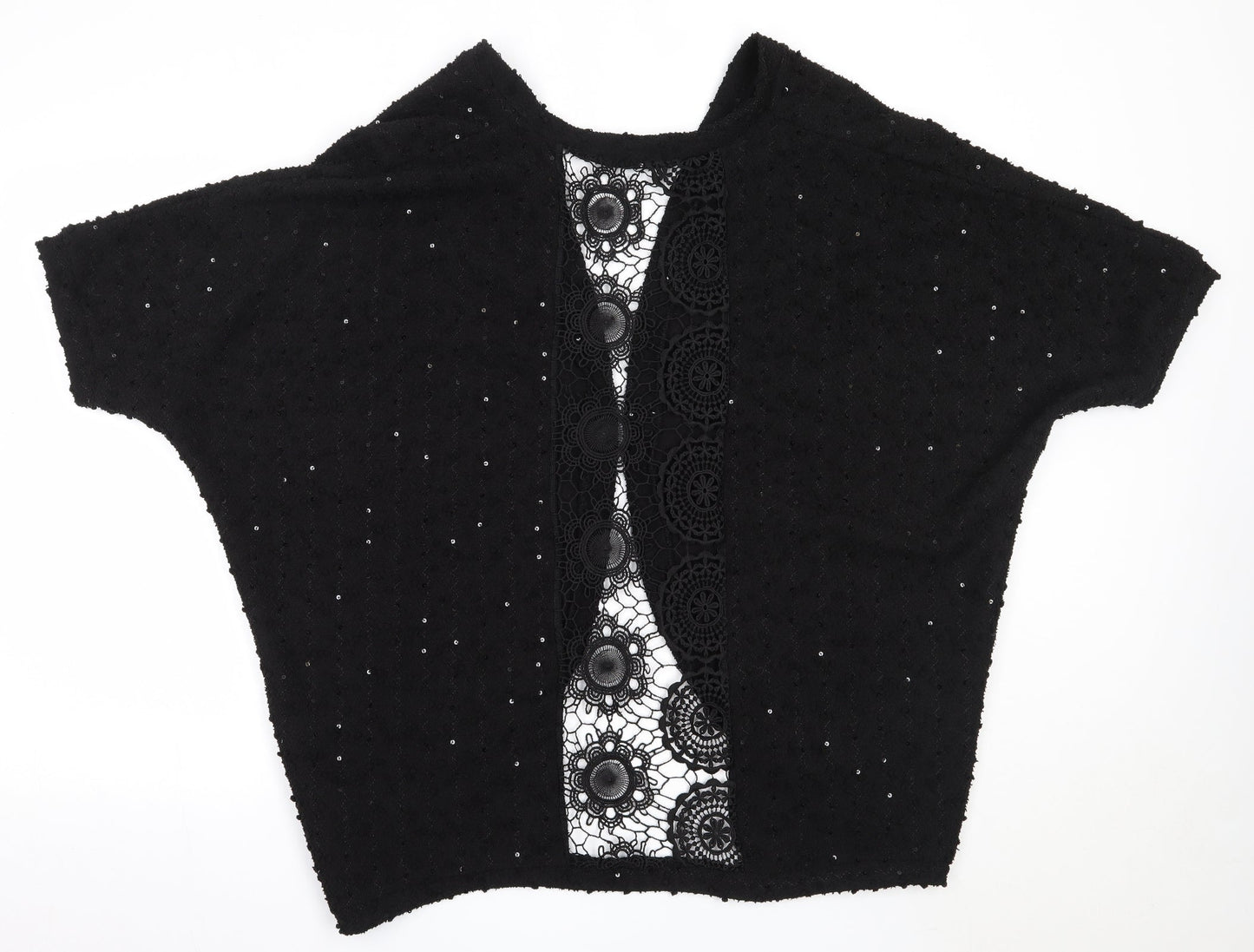 Womens UK Size 16 South Black Cardigan Jumper