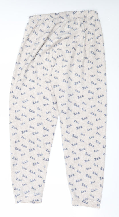 Back view of Primark women’s beige solid polyester capri pyjama pants, size S