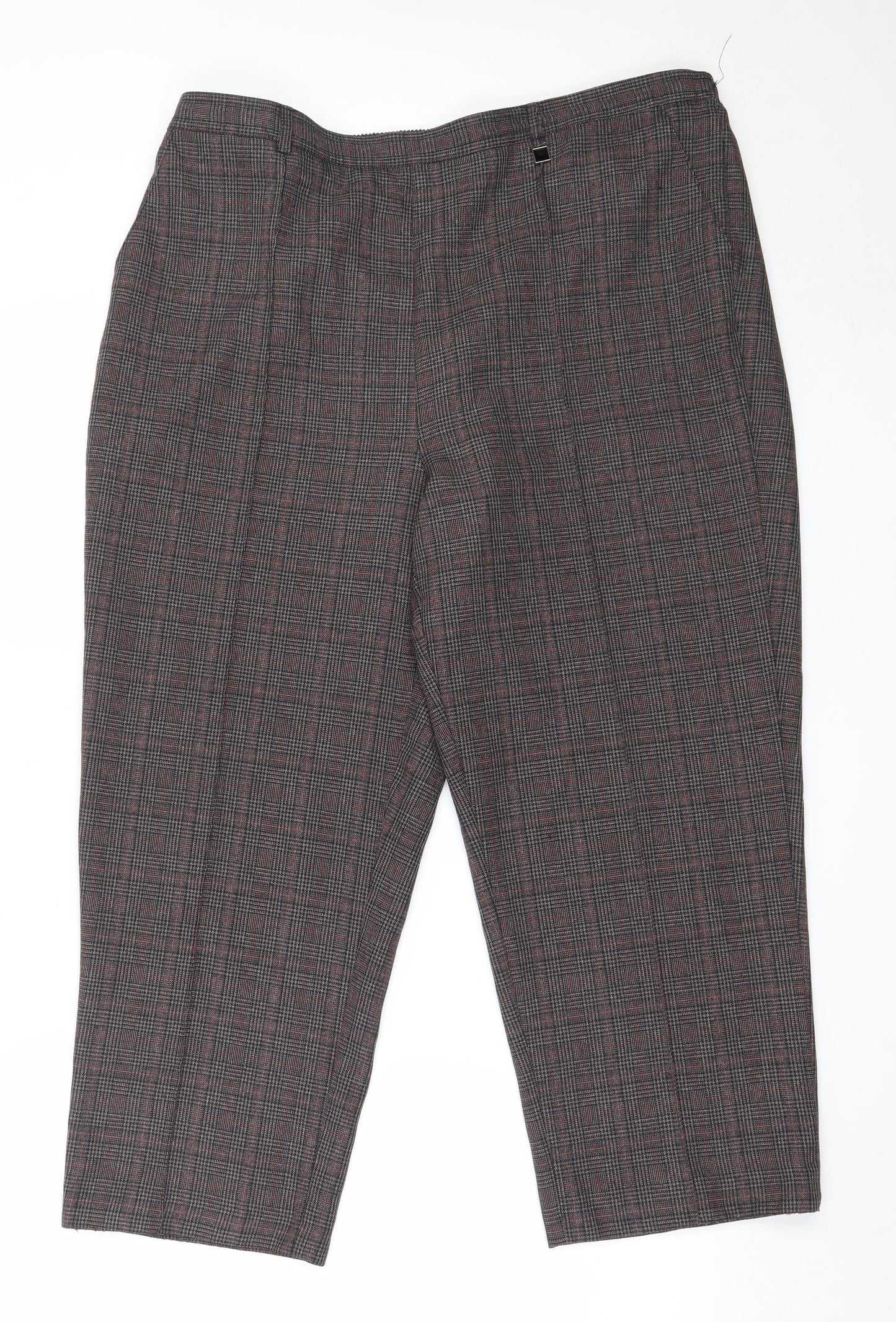 BM Womens Grey  Polyester Capri Trousers Size 18 L24.5 in Regular