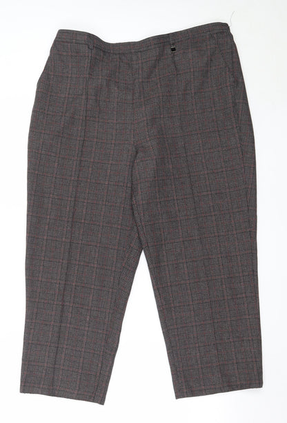 BM Womens Grey  Polyester Capri Trousers Size 18 L24.5 in Regular