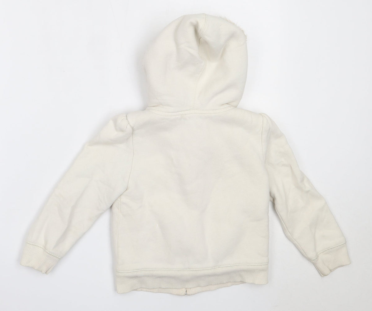 Back view of Gap girls’ ivory jacket, size 5, years
