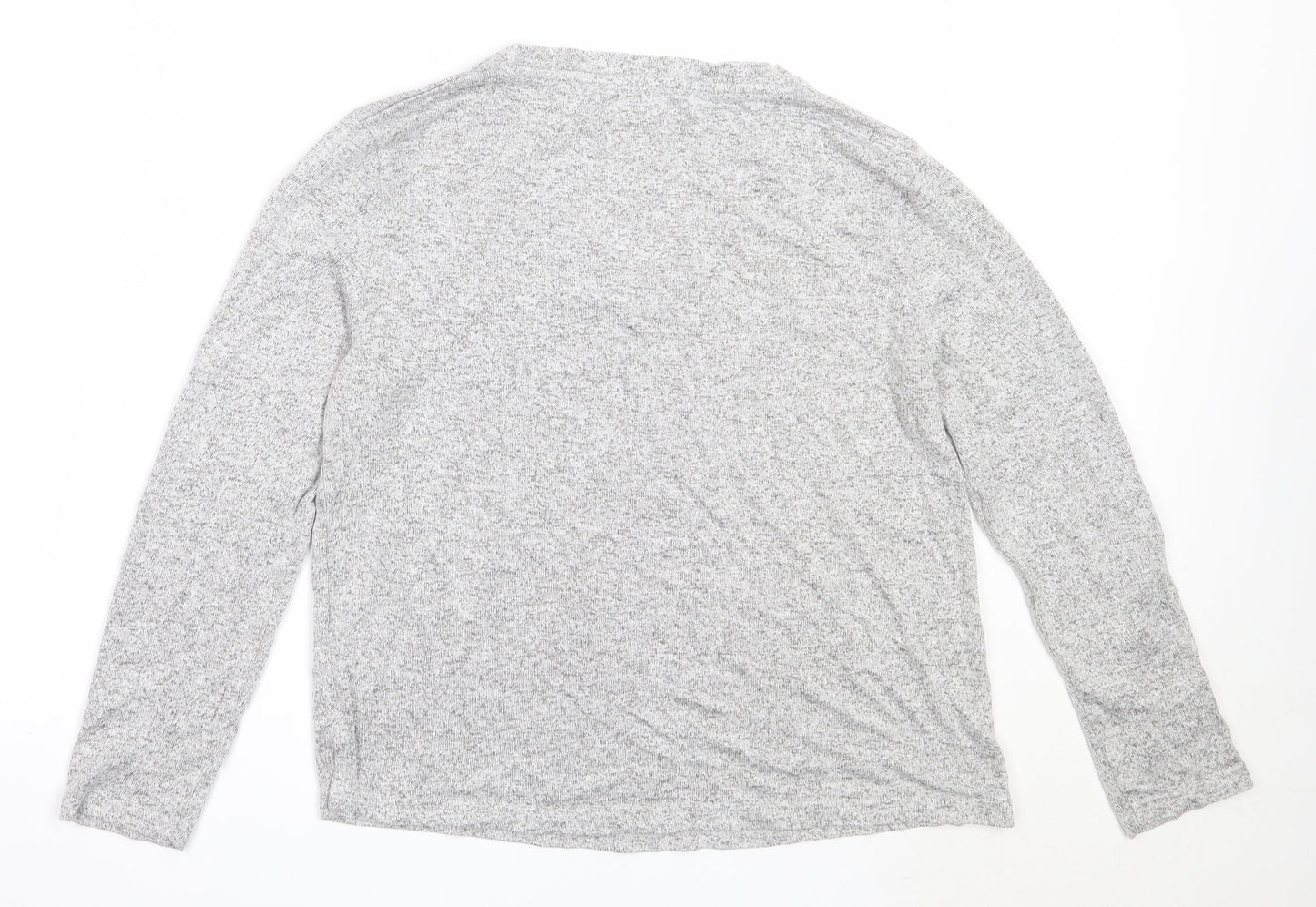 Avenue Womens Grey V-Neck  Viscose Pullover Jumper Size 12