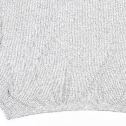 Garage Womens Grey High Neck  Rayon Pullover Jumper Size M