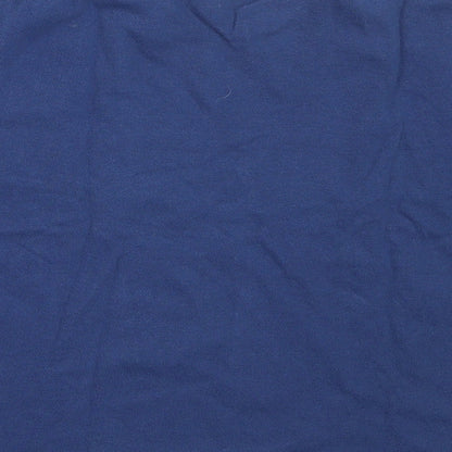 George Boys Blue  Cotton Basic T-Shirt Size 5-6 Years V-Neck