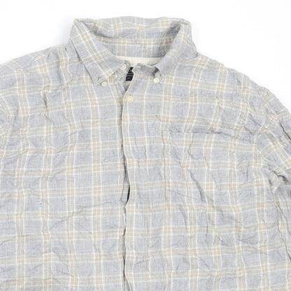 Mens UK Size L Hammond & Co Grey  Button-Up Long Sleeve Casual Shirt