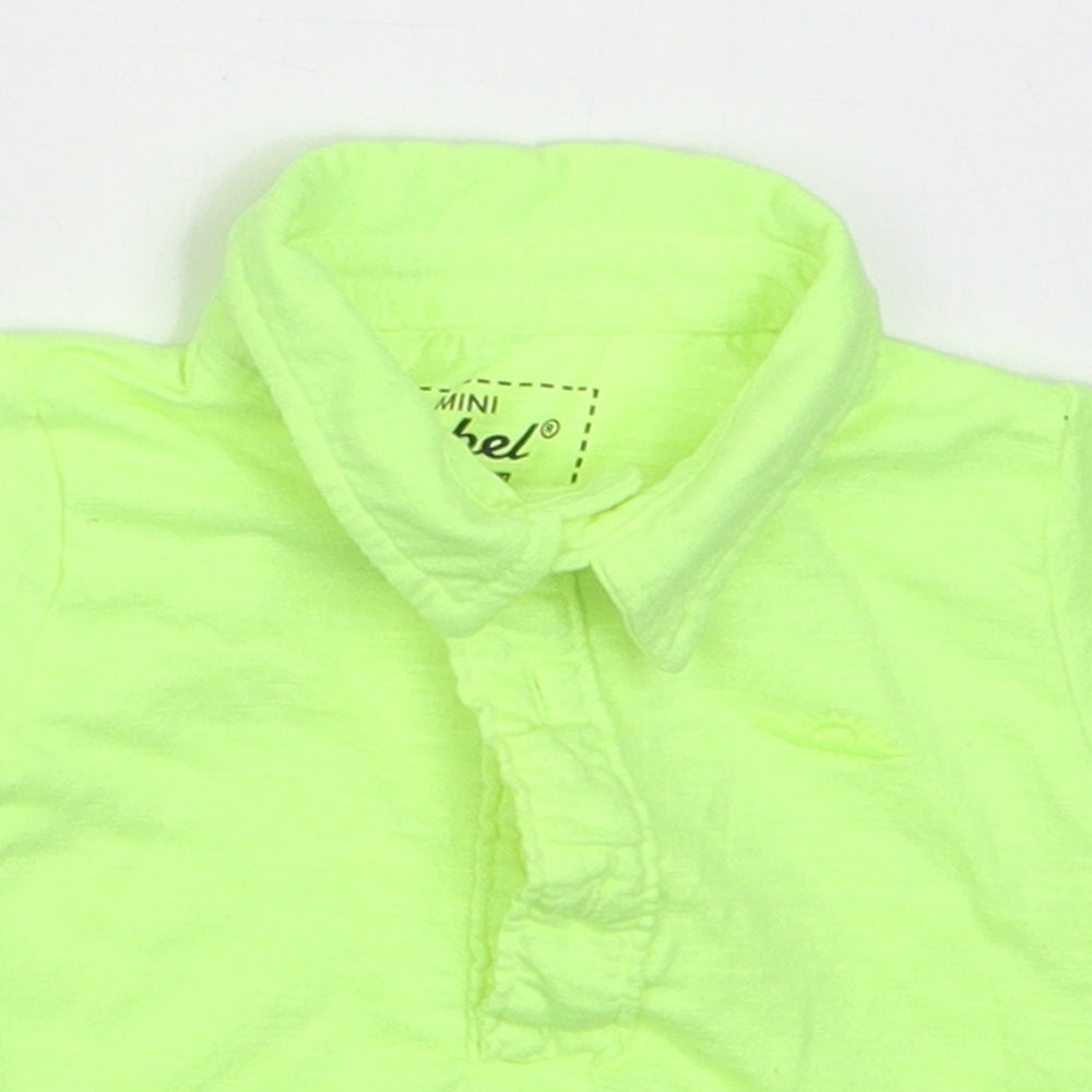 Primark Boys Green  Polyester Basic Polo Size 6-9 Months Collared Button
