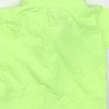 Primark Boys Green  Polyester Basic Polo Size 6-9 Months Collared Button