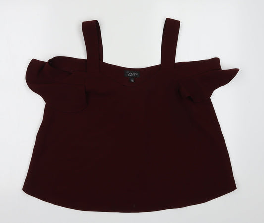 Womens UK Size 10 Topshop Purple Basic Tank