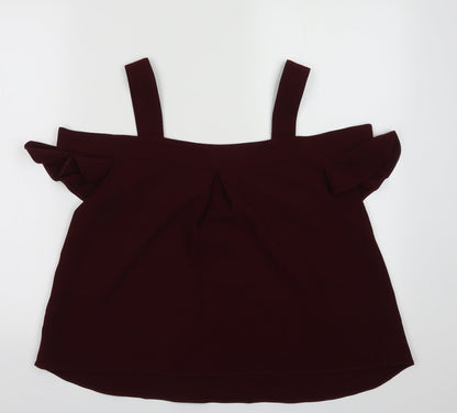 Womens UK Size 10 Topshop Purple Basic Tank