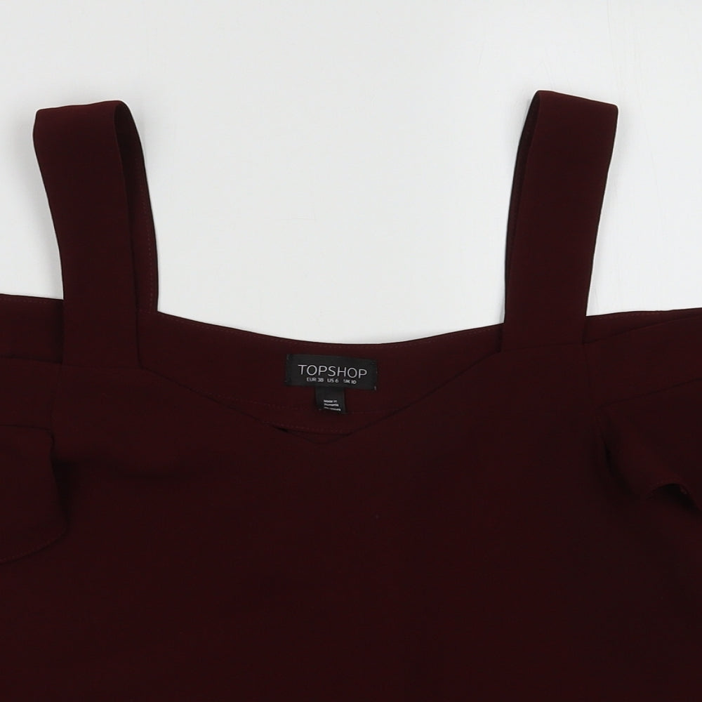Womens UK Size 10 Topshop Purple Basic Tank
