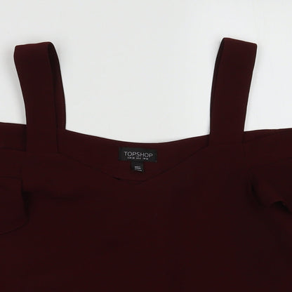 Womens UK Size 10 Topshop Purple Basic Tank