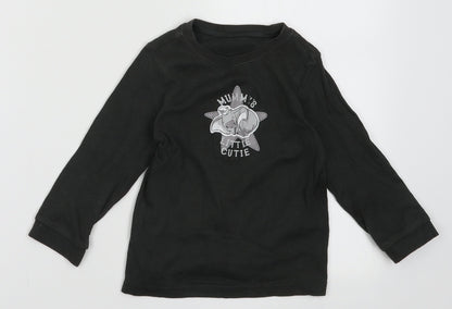 George Boys Grey  Coir Basic Casual Size 2-3 Years Crew Neck Pullover - mummys little cutie