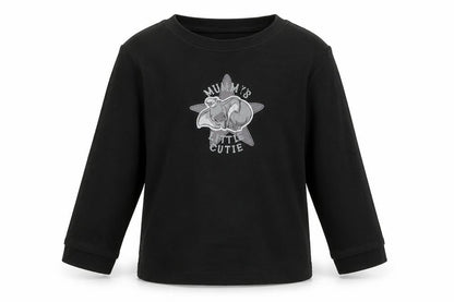 Front view of George boys’ grey coir basic casual, size 2-3, years crew neck pullover - mummys little cutie