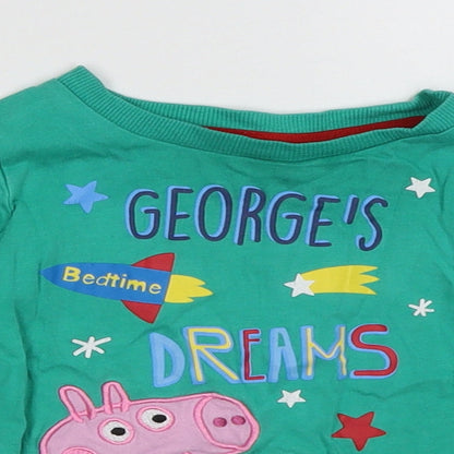 George Boys Green  Coir  Pyjama Top Size 2 Years  Pullover - Peppa Pig George