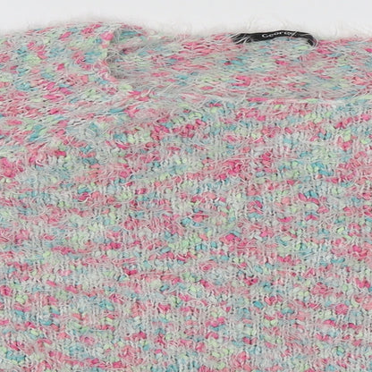 George Womens Pink Crew Neck  Acrylic Pullover Jumper Size 12