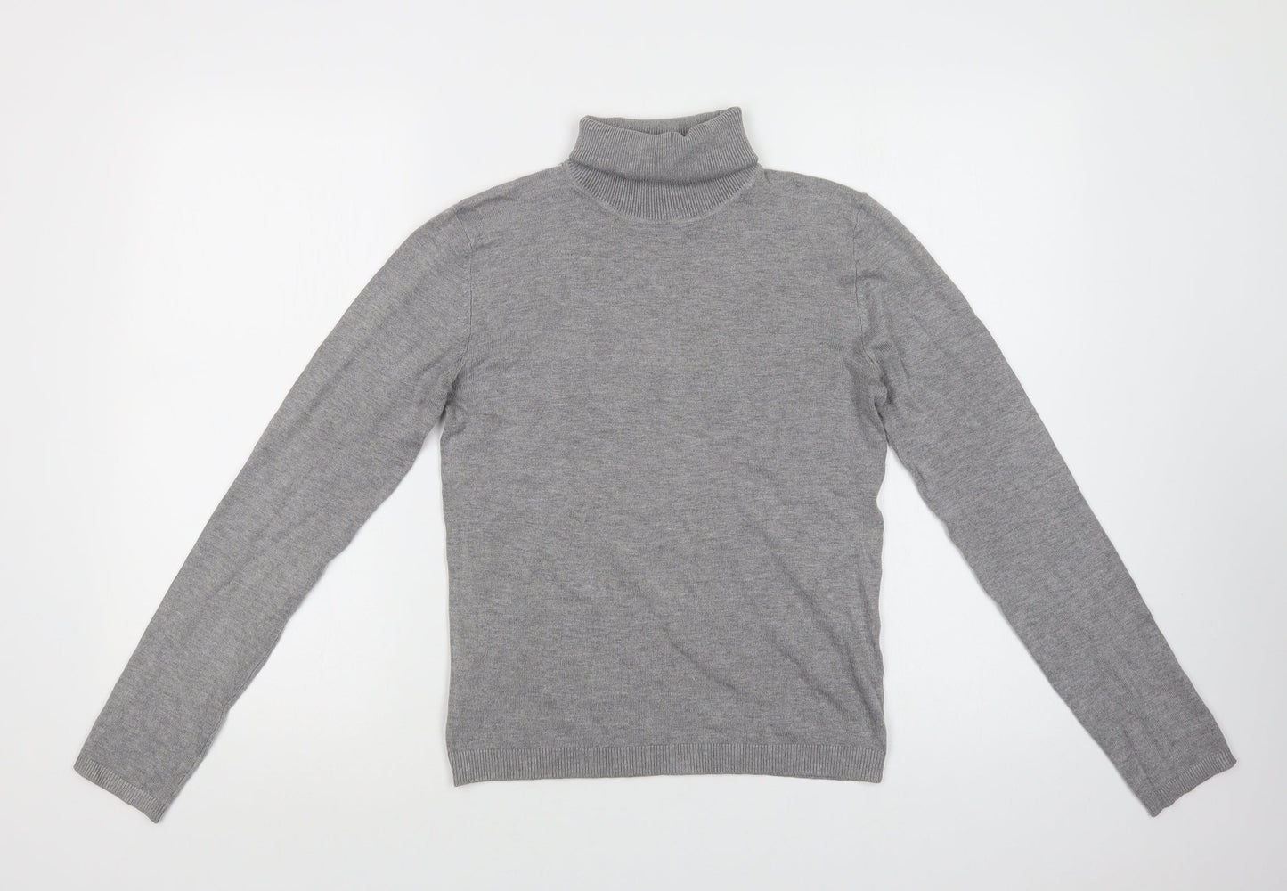 Womens UK Size L Pull & Bear Grey Pullover Jumper