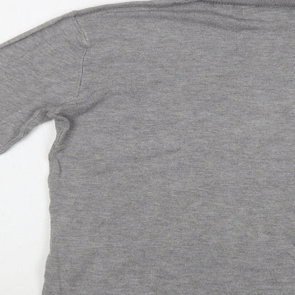 Womens UK Size L Pull & Bear Grey Pullover Jumper
